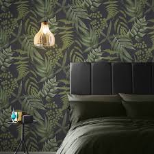 When it is too strange having the color in the living room, black wallpaper for bedroom has to be living in a whole black bedroom interior is nothing to stress, and it'll raise your style venue instead. Midsummer Fern Black Wallpaper Grahambrownrow