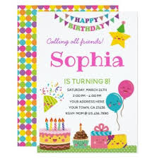Girls Birthday Invitation Zazzle Com Happy Birthday Invitation Card Birthday Invitations Invitation Card Birthday