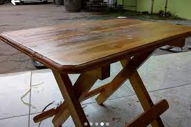 (1) meja lipat dinding ambalan tempel tembok melayang bahan dasar kayu ukuran 60 x 30 cm. Jual Meja Lipat Dari Kayu Jati Termurah Di Kota Jogja Sb Flash Equipment