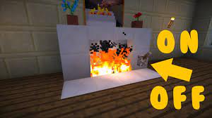Minecraft How To Make A Redstone Fireplace Youtube