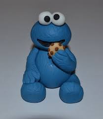 Edible Fondant Cookie Monster Cake Topper Monster Cookies Monster Cake Cookie Monster Cake
