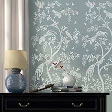 Set your store to see local availability. Birds And Berries Chinoiserie Wall Mural Stencil Wall Painting Stencils For Easy Room Makeover Large Stencil For Painting Walls Stenciling Instead Of Wallpaper Small Buy Online In Moldova At