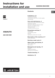 This manual is available in the following languages: Ariston Com Au