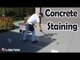 Clean the concrete surface thoroughly and let dry. How To Stain A Concrete Driveway Fast And Easy Youtube