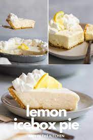 No Bake Lemon Icebox Pie Recipe 3 Ingredients Amy In The Kitchen Recipe Milk Recipes Dessert Lemon Dessert Recipes Southern Desserts