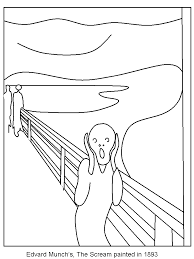 Scream coloring pages sketch coloring page. Pin On Artist Feelings Unit