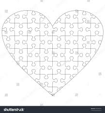 heart shaped jigsaw puzzle blank template stock vector royalty free 795656002 shutterstock