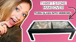 It's been in the garage for over a year, and i am fi. Diy Refurbished Coffee Table Thrift Store Makeover Turn Glass Into Mirrors Laci Jane Youtube