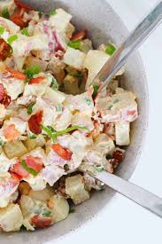 Perfect to go with any party table alongside all nope, this is the potato salad from my childhood. Creamy Bacon Egg Potato Salad Bake Play Smile