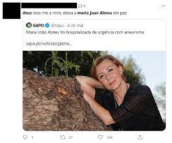 Dois dias antes de ser internada, a atriz, que sofre de fibromialgia, tinha dado uma entrevista, na qual se queixou de agora, é tempo de ela descansar e aguardarmos por boas notícias. Tgqbcbptvkax1m