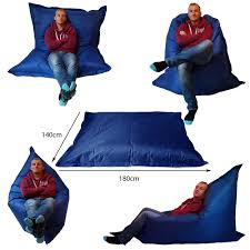 Extra Large Giant Beanbag Blue Indoor Outdoor Bean Bag Massive 180x140cm Outdoor Bean Bag Giant Bean Bags Diy Bean Bag