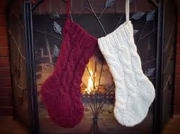 Winter wonderland, plush velvet, knit argyle, needlepoint Super Cabled Christmas Stocking Pdxknitterati
