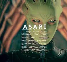 I M Not Sure Why They Picked Shiala For The Picture Since Most Asari Aren T Green But Whatev Mass Effect Universe Mass Effect Mass Effect 1