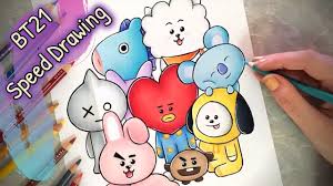 23+ bt21 chimmy wallpapers on wallpapersafari Bt21 All Members Speed Drawing Bts X Line Friends Youtube Friends Sketch Drawings Line Friends
