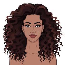 It just depends on if you have the gene for curly hair. African Beauty Animation Portrait Of The Young Beautiful Black Woman With Curly Hair Stock Vector Illustration Of Beauty African 134816767