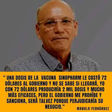 Es falsa la cita atribuida a Manolo Fernández sobre la vacuna de Sinopharm