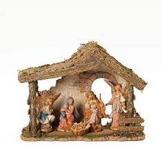 Roman Fontanini 5 Piece Nativity Set With 10 Inch Stable Reviews Shop All Holiday Home Macy S Nativity Set Family Figurine Fontanini