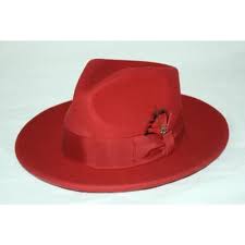 39 Ferrecci Red Wool Fedora Hat Wool Fedora Hat Red Fedora Hat Wool Fedora