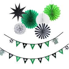 From clever uses for turf to hacks with paper plates, these ideas will help you get creative! 7pcs Soccer Theme Party Decorations Set Happy Birthday Pennant Banner Paper Star Paper Fans Polka Dot Tissue Pom Sports Birthday Birthday Pennant Fan Fanstar Star Aliexpress