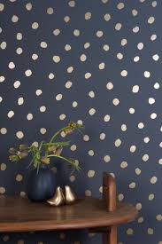 Polka Dot Walls Will Pop Anywhere In Your Home Wallpaper Accent Wall Polka Dot Walls Navy Wallpaper
