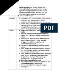 Kenaikan harga barang atau inflasi tentu disebabkan oleh beberapa faktor. Kenaikan Harga Barang Berlaku Hampir Setiap Hari