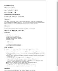 First cna job cover letter. Entry Level Nursing Assistant Templates Myperfectresume