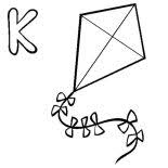 This is connect the dots and coloring page with letter k, kite, picture puzzle and coloring page.***** commercial use is allowed. Letter K Is For Kite Coloring Page Bulk Color