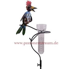 Regenmesser Niederschlagsmesser Pluviometer Bunter Verruckter Vogel Regen Messer Niederschlagsmesser Niederschlage