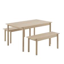 muuto linear wood bench connox