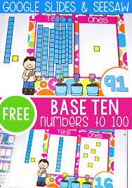 Free Base Ten Activity For Kindergarten And 1st Grade Work On Numbers To 100 With This Free Google Slides And See Base Ten Base Ten Activities Math Activities
