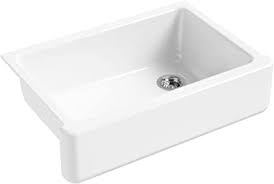 Maybe you would like to learn more about one of these? Kohler K 5827 0 Whitehaven Farmhouse Self Trimming Undermount Single Bowl Sink With Tall Apron White Kitchen Sinks Amazon Com