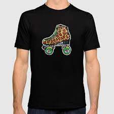Roller skate shirt, roller skating gift, roller skate party. Cyan Leopard Print Roller Skates T Shirt By Too Much Fun Society6