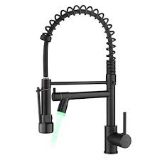 Shop our exclusive collection of black kitchen faucets with sprayer online! Review For Aimadi Kitchen Faucet Black Kitchen Faucet Commercial Kitchen Faucet With Sprayer Single Handle Single Hole Spring Kitchen Sink Faucet Matte Black