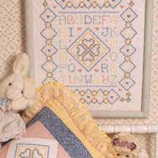 Aida 14, cream 167w x 164h stitches size(s): 9 Baby Announcement Cross Stitch Patterns