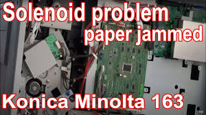 This manual provides descriptions on the functions of the pcl printer driver and the use of network. Konica Minolta Bizhub 163 Solenoid Problem Paper Jammed Solved Youtube