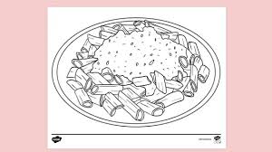 What will you have for dinner? Free Pasta With Tomato Sauce Colouring Sheet Colouring Sheets