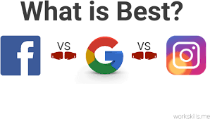 You've made the transition to the google play store. Facebook Vs Google Vs Instagram Google Adwords Facebook Instagram Full Size Png Download Seekpng