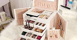 Www Amazon De Gp Aw D B01mz3irgy Psc 1 Large Jewelry Box Leather Jewelry Box Zirconia Earrings