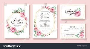 Floral Wedding Invitation Save The Date Thank You Rsvp Card Design Templa Floral Wedding Invitations Wedding Invitation Cards Wedding Invitations Rsvp Cards