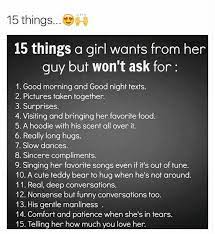 Oct 23, 2020 · 29. Love Quotes For Her 15 Things A Girl Wants From Her Guy But Won T Ask For Quotess Bringing You The Best Creative Stories From Around The World
