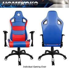 Pc Gaming Chair High Back Racing Chair With Adjustable Armrest Blue Red Usa Game Chair With Lumbar Support For Men An Racing Chair Pc Gaming Chair Gaming Chair
