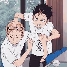 Who is kei tsukishima's brother in haikyu? Nishinoya Yuu Tsukishima Kei Gif Nishinoyayuu Tsukishimakei Haikyuu Discover Share Gifs