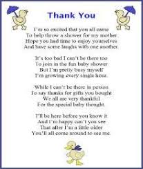 Baby Shower Thank You Poems From Baby Baby Shower Thank You Thank You Poems Star Wars Baby Shower