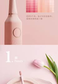 花上bruzzoni e2莫兰迪粉声波电动牙刷成人软毛少女粉色女友礼物 tmall com天猫