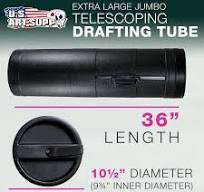 Jumbo Poster Tube - Telescoping Adjustable 36" to 62-1/2" - Durable 10-1/2"  Diameter Storage Tube - Art Poster Carrier Holder & Blueprint Storage ...