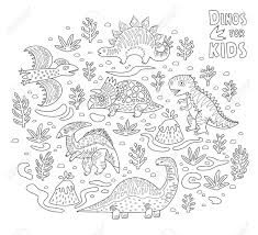 Der spinosaurus 022 dinosaurier skelett malvorlagen malbuch ausmalbilder ninjago inspirational malvorlagen danke. Susse Dinosaurier Im Umriss Vektortinten Dinosaurier Im Kindlichen Stil Drucken Sie Zum Ausmalen Der Seite Lizenzfrei Nutzbare Vektorgrafiken Clip Arts Illustrationen Image 78242539