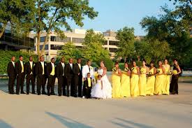 Black And White Wedding Party The Fantabulous Wedding Party The Wedding Colors Were Black White And Sunbeam Yellow Got The Yellow Wedding Invitations Wedding Vows Wedding Vows Renewal