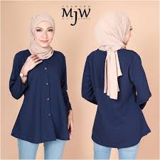 Lihat ide lainnya tentang wanita, pakaian wanita, model pakaian. Baju Blouse Kemeja Muslimah Front Button Plain Fashion Long Sleeve Blouse Top Baju Wanita Modern Murah Ki136 Shopee Malaysia