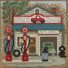 Cross stitch kits bead embroidery kits gobelin kit. Joe S Garage Cross Stitch Kit Mill Hill 2016 Buttons Beads Spring Mh141614 For Sale Online Ebay