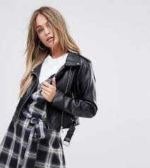 Prettylittlething Leather Look Biker Jacket Black Latest Fashion Clothes Leather Jacket Girl Leather Jackets Women